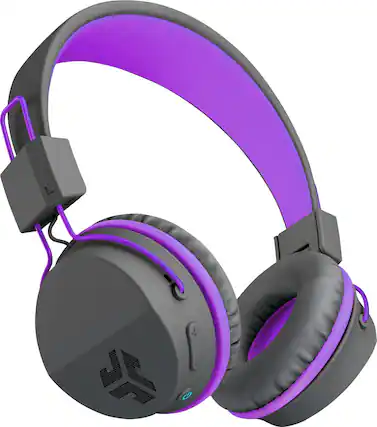 Front. JLab - JBuddies Studio Wireless On-Ear Headphones - Purple.