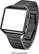 Left. Platinum™ - Smooth Link Metal Band Stainless Steel Watch Strap for Fitbit Blaze - Matte black.
