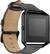 Angle. Platinum™ - Leather Band Stainless Steel And Leather Watch Strap for Fitbit Blaze - Black.