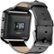 Alt View Zoom 12. Platinum™ - Leather Band Stainless Steel And Leather Watch Strap for Fitbit Blaze - Black.