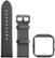 Alt View Zoom 13. Platinum™ - Leather Band Stainless Steel And Leather Watch Strap for Fitbit Blaze - Black.