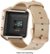 Alt View Zoom 12. Platinum™ - Leather Band Stainless Steel and Leather Watch Strap for Fitbit Blaze - Blush.