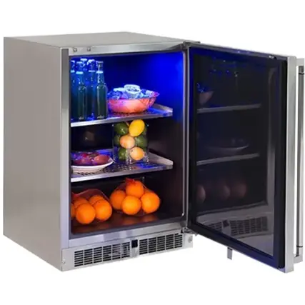 Front. Lynx - Professional 2.7 Cu. Ft. Built-In Mini Fridge - Stainless Steel.