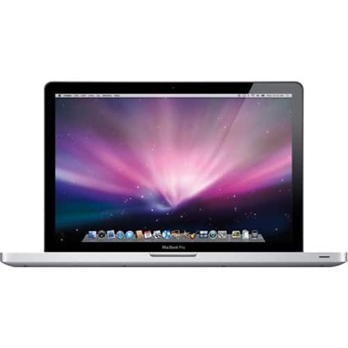 Apple - MacBook Pro 15.4" Refurbished Laptop - Intel Core 2 Duo - 4GB Memory - 250GB Hard Drive - Silver - Larger Front