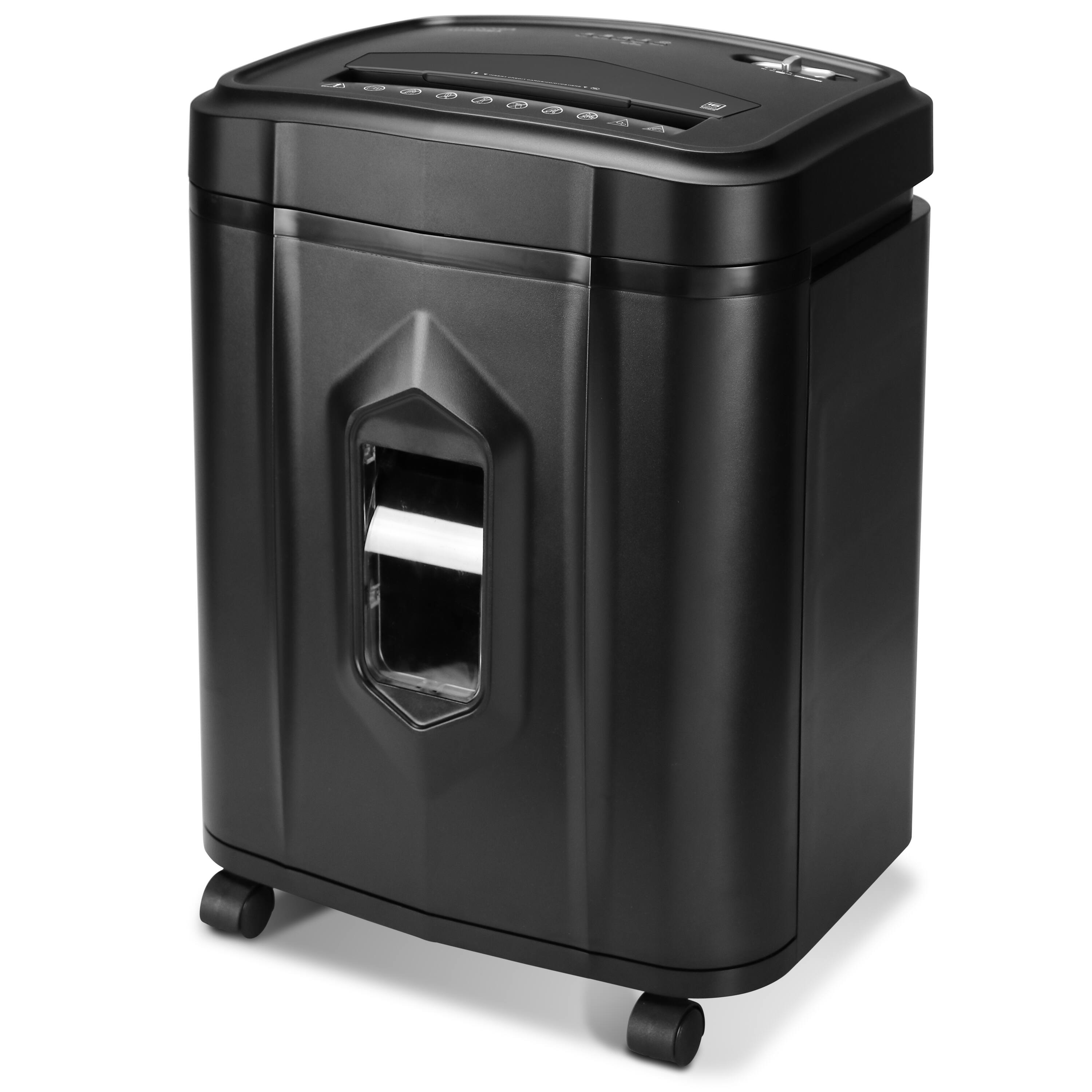 Angle. Aurora - Aurora AU1645XA 16-Sheet Cross-Cut Paper and CD/Credit Card Shredder/5-Gallon Pullout Basket/ 30 Minutes Run Time - Black.