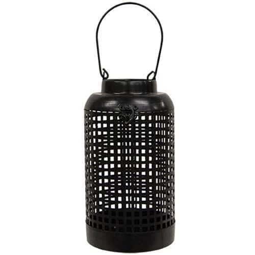 BreeBe - Metal Hanging Porch Lantern - Black