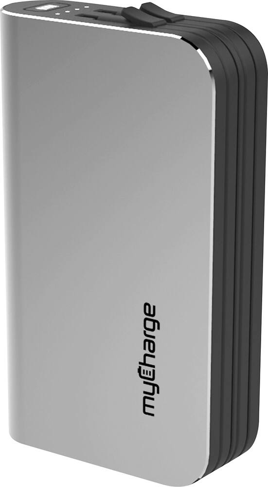 Front. myCharge - Hub Ultra Portable Power Bank - Silver.