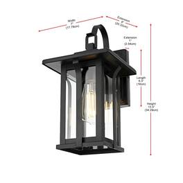 Elegant Lighting - Thayer 7 inch Outdoor Pendant - Black