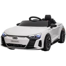 BreeBe - Aosom 12V Licensed Audi RS E-tron GT Kids ride on Car, 3.1 MPH, Remote Control, Suspension, Horn, Music, Lights - White