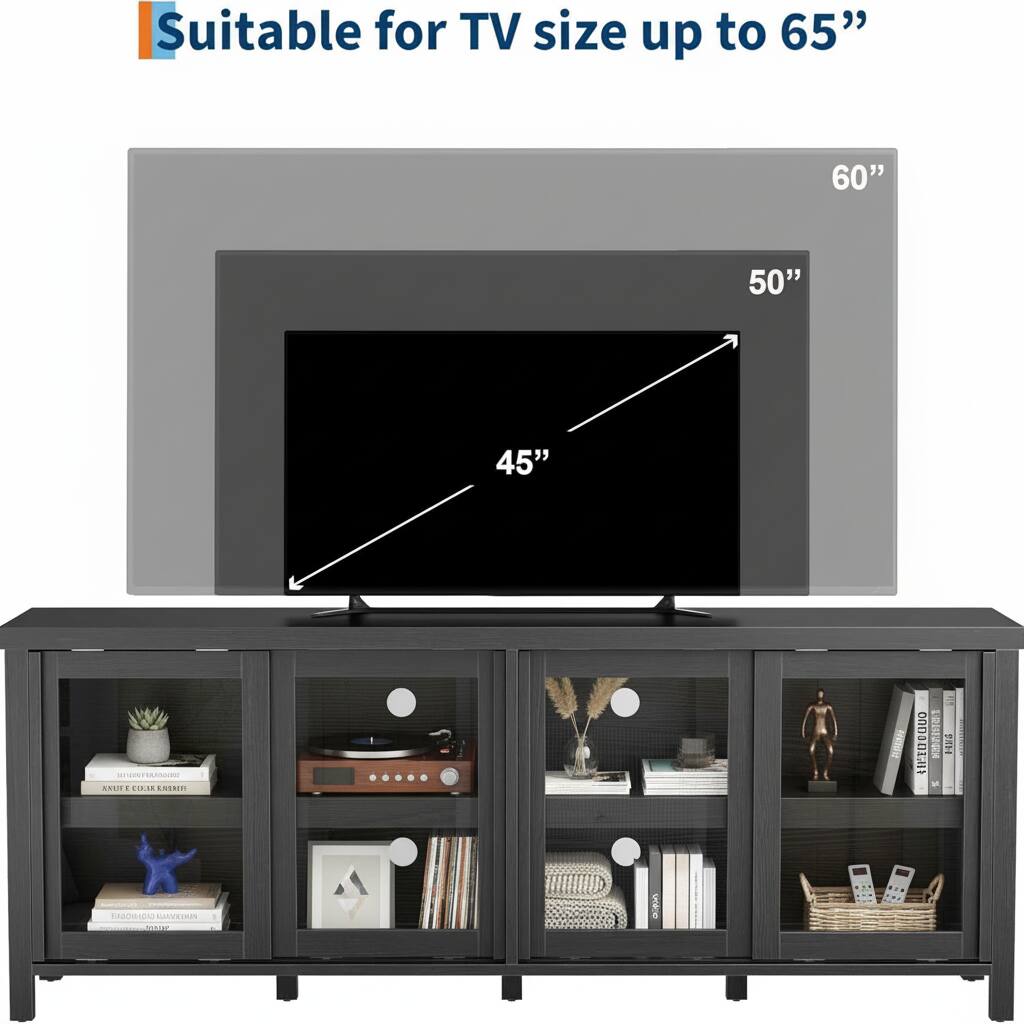 Suitable for TV size up to 65" 60" 50" 45"