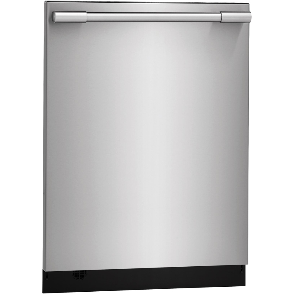 Left View: Frigidaire Professional 24" Built-In Dishwasher - Stainless Steel
