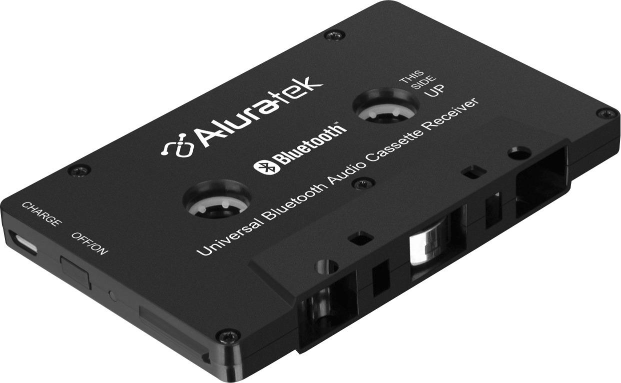 Angle View: Aluratek - Bluetooth Audio Cassette Adapter - Black