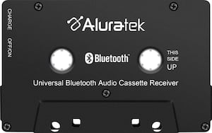 Aluratek - Bluetooth Audio Cassette Adapter - Black - Front_Zoom