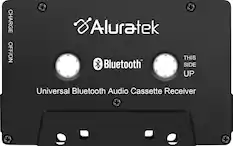 Front. Aluratek - Bluetooth Audio Cassette Adapter - Black.