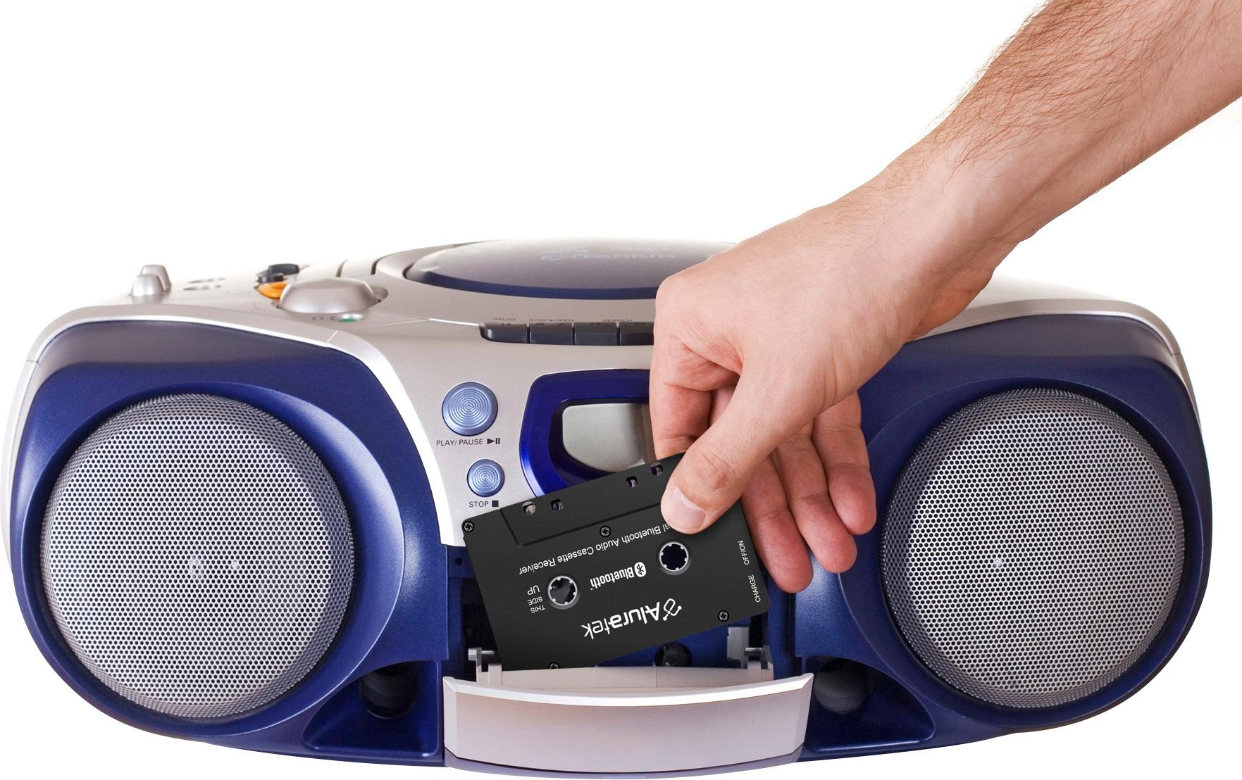 Audio del coche Bluetooth Cassette a receptor auxiliar, reproductor de  cinta Bluetooth 5.0 adaptador auxiliar