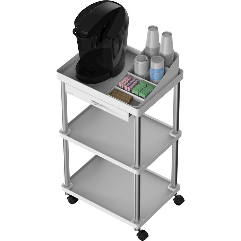 Best Buy Mind Reader Valet 3Tier Rolling Coffee Cart White CARTCOFFWHT