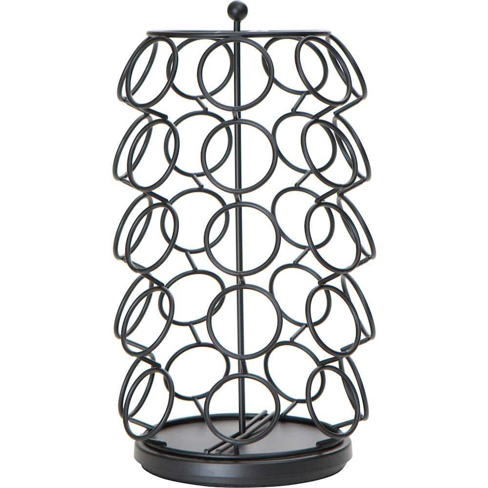 Angle. Mind Reader - Spinner 35 K-Cup Coffee Pods Carousel Storage - Black.