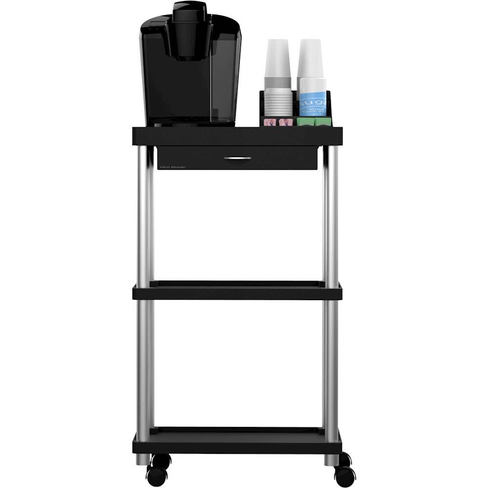 Best Buy Mind Reader Valet 3Tier Rolling Coffee Cart Black CARTCOFFBLK