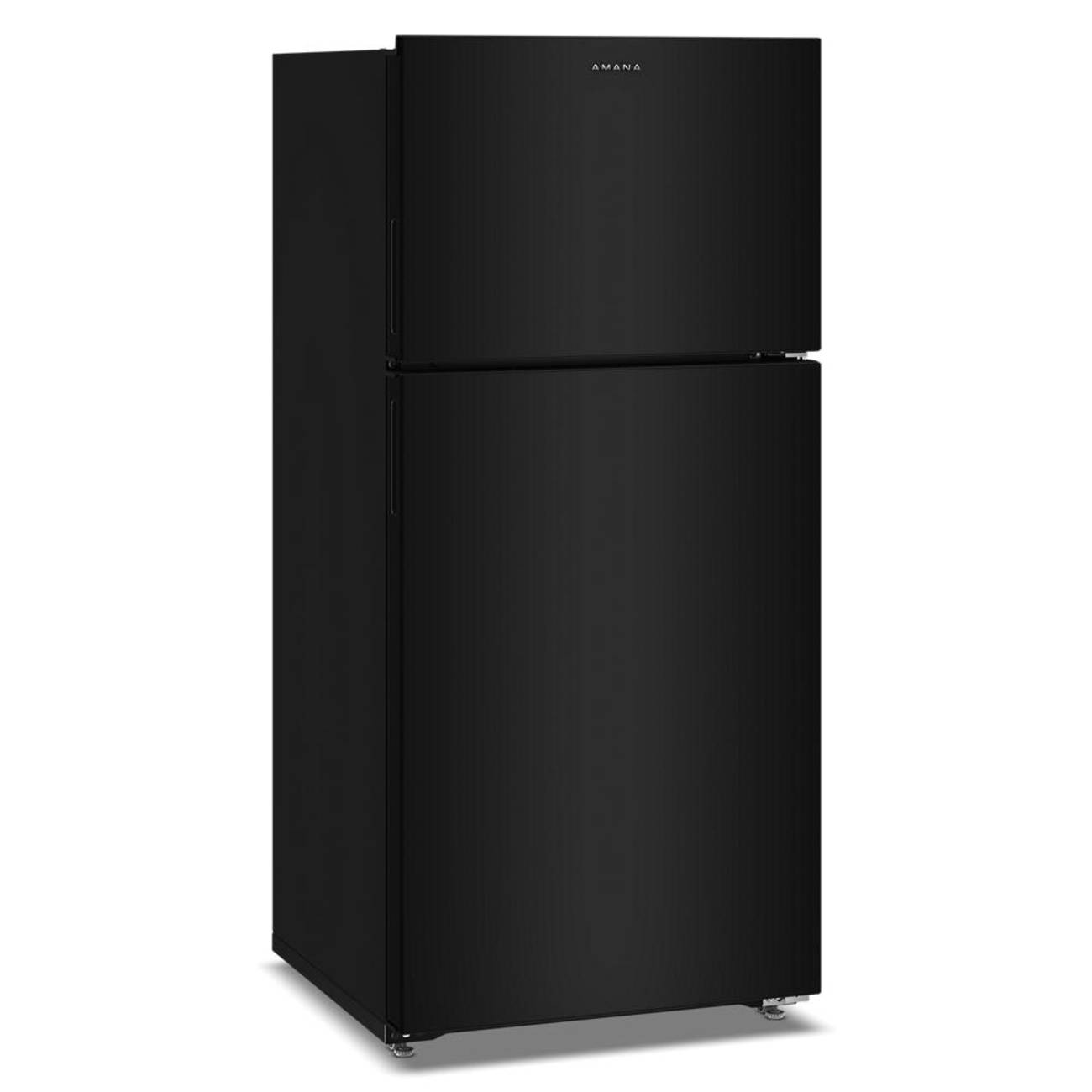 Angle. Amana - 28 in. Wide 14.3 cu. ft. Top-Freezer Refrigerator With A Large Crisper Drawer - Black.