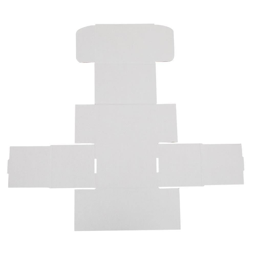 Alt View 2. Winado - 50 Pcs 6" x 4" x 4" White Corrugated Mailers Shipping Packing Recyclable Fold Boxs Gift Box for UPS, USPS, FedEx, DHL - White.