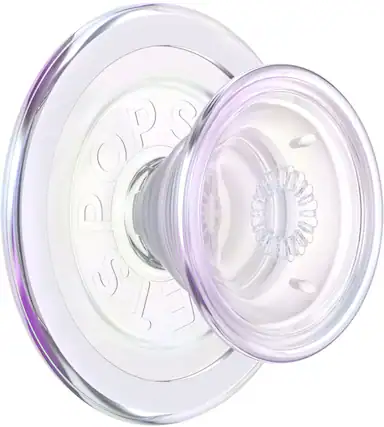 Front. PopSockets - MagSafe PopGrip Universal Magnetic Grip & Stand with Adapter Ring for Cell Phones - Opalescent Purple.