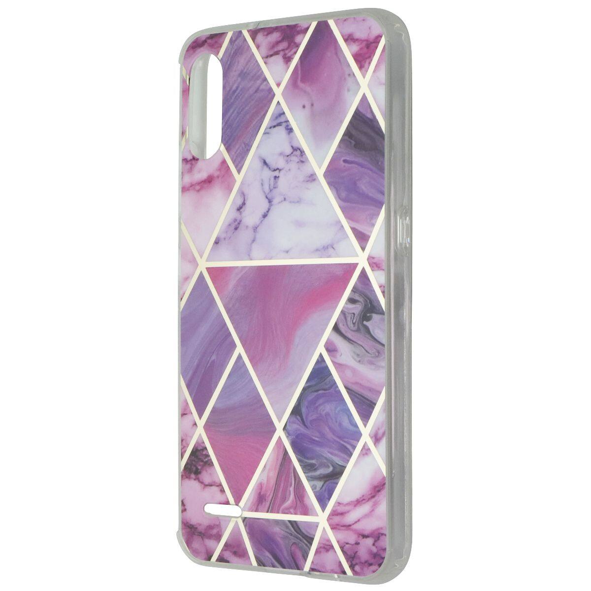 Front. Mybat - MyBat Mood Series Case for LG K22 - Purple Marble - Purple.