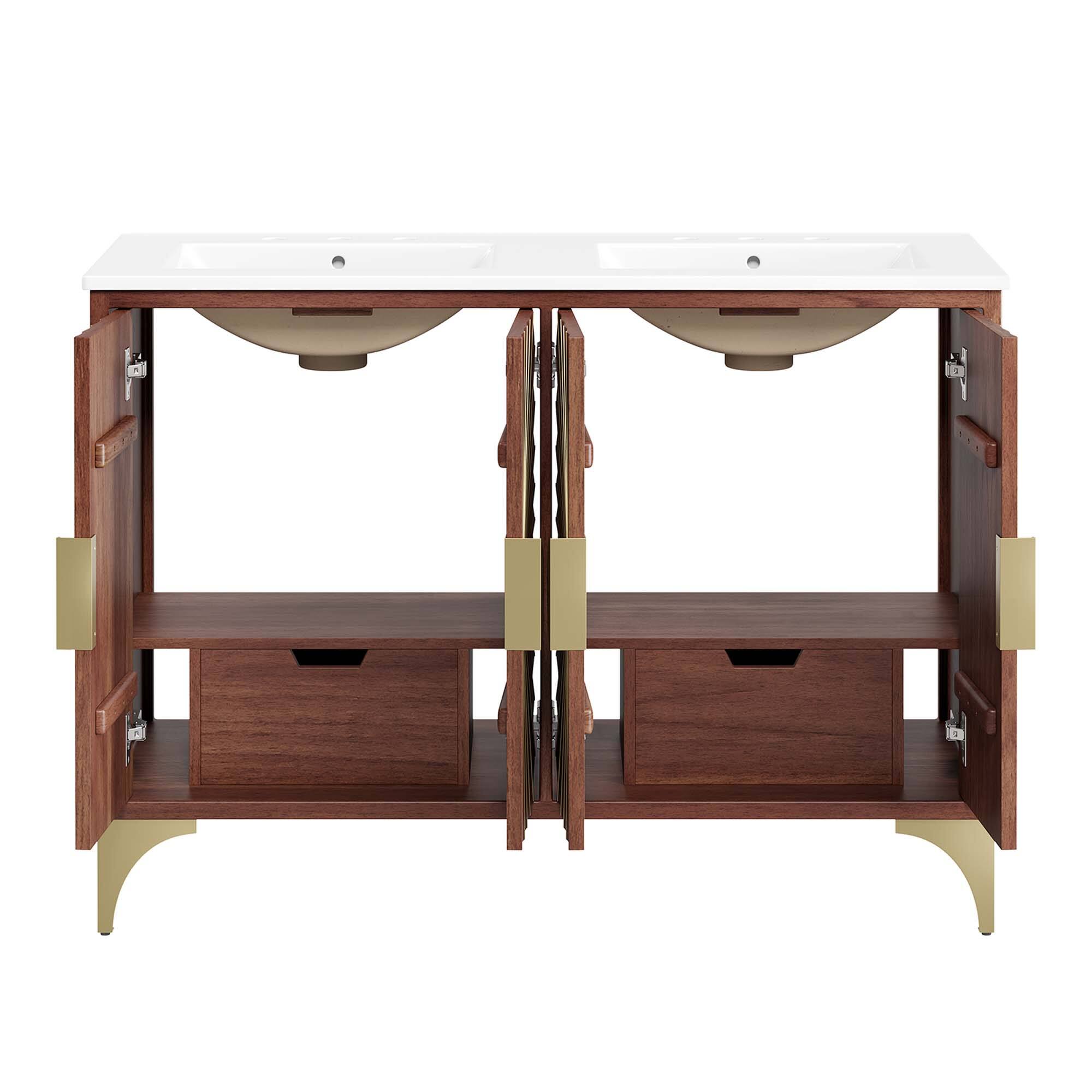 Alt View 7. Modway - Daylight Bathroom Vanity Basin Included by Modway - White Walnut.