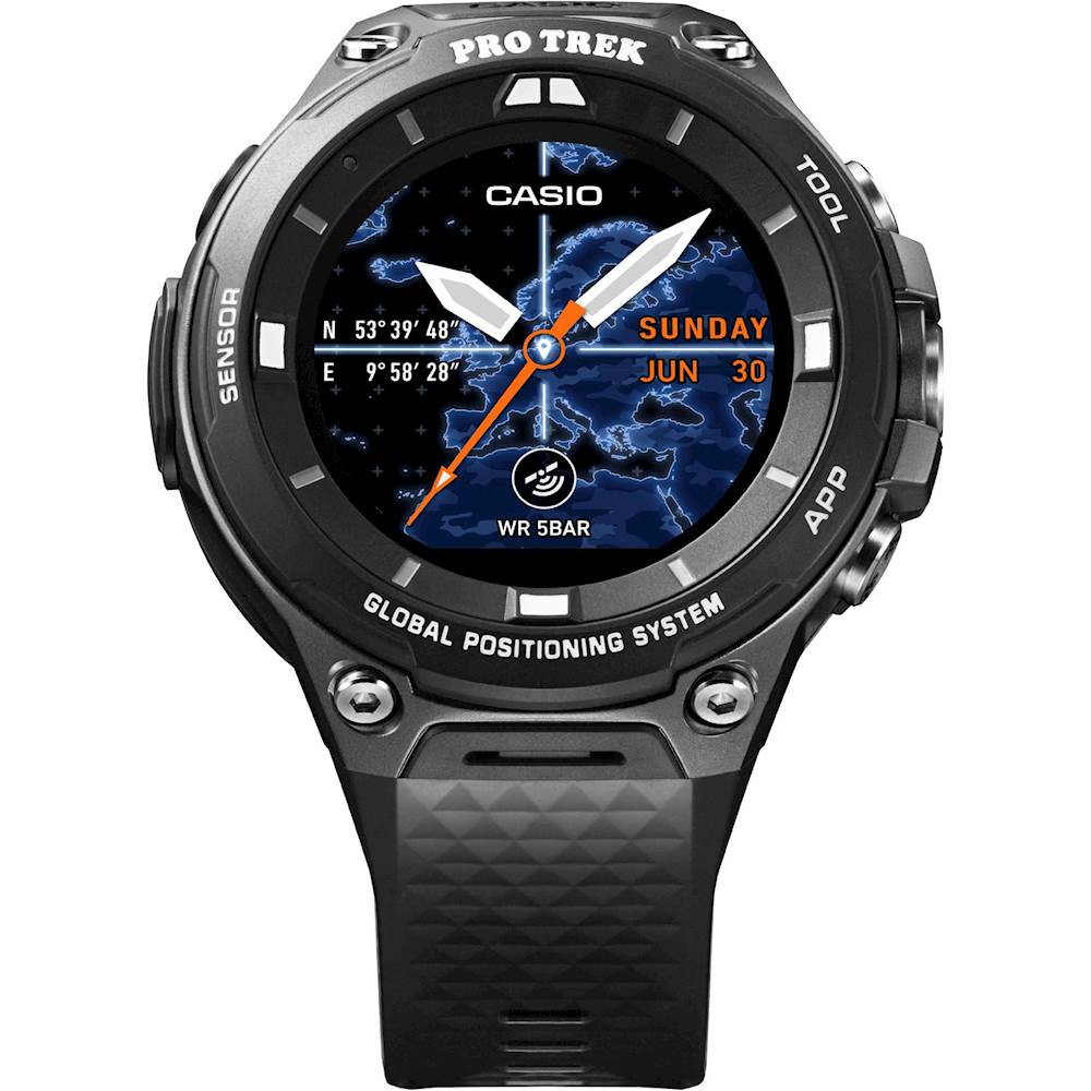 Casio Smart Outdoor Watch Smart WSD-F20 Smartwatch Black WSD-F20BKAAU - Best Buy
