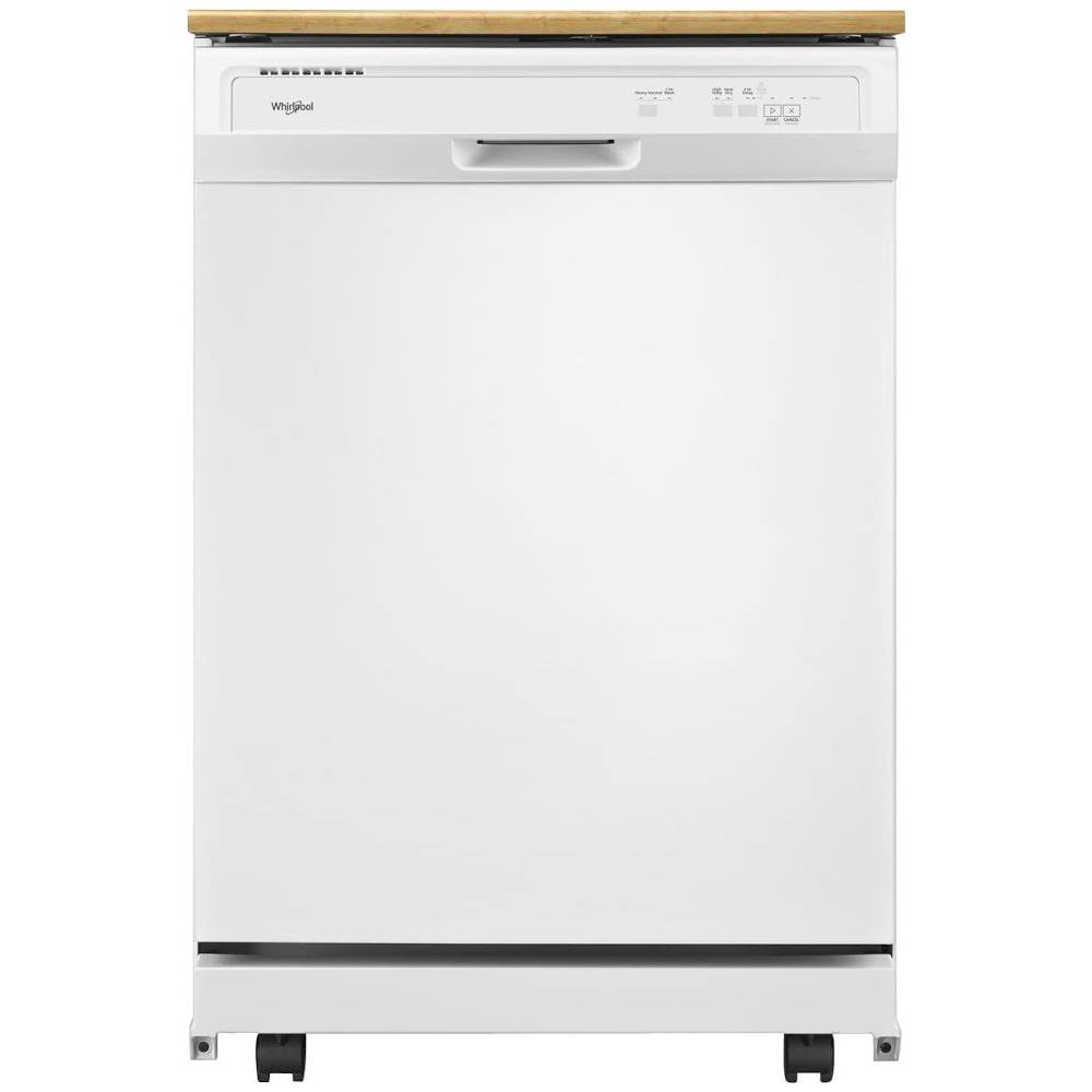 Whirlpool 24 Front Control Tall Tub Portable Dishwasher White
