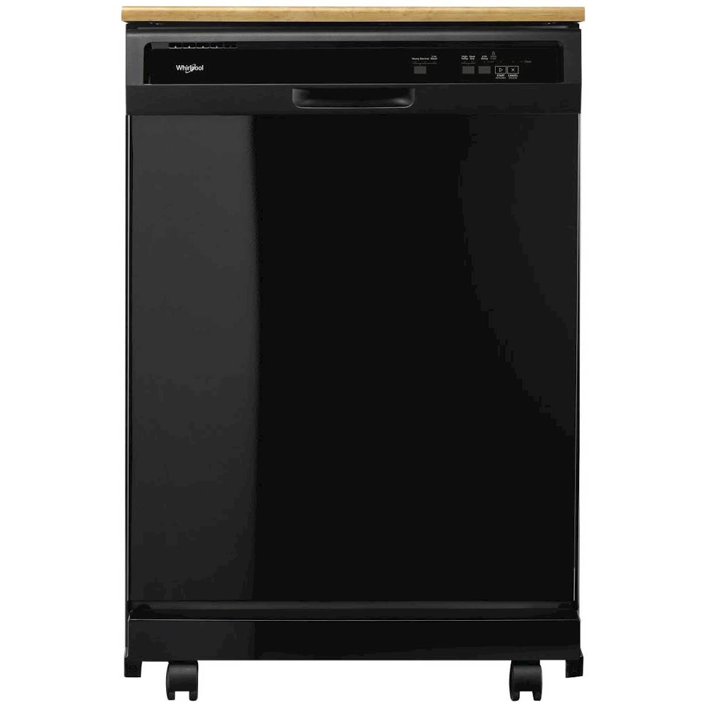 Whirlpool 24 Front Control Tall Tub Portable Dishwasher Black WDP370PAHB -  Best Buy