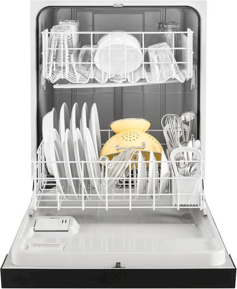 Whirlpool 24 in. Built-In Dishwasher with Top Control, 55 dBA Sound Level,  12 Place Settings, 4 Wash Cycles & Sanitize Cycle - Stainless Steel