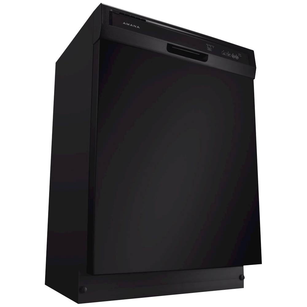 Left View: Whirlpool - 24" Built-In Dishwasher - Black