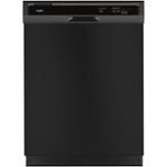 Front. Whirlpool - 24" Front Control Built-In Dishwasher with 1-Hour Wash Cycle, 55dBA - Black.