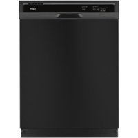 Whirlpool - 24" Front Control Built-In Dishwasher with 1-Hour Wash Cycle, 55dBA - Black - Front_Zoom