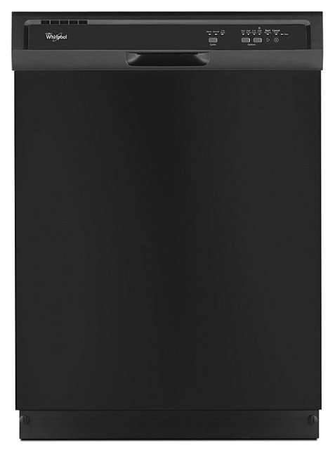 Front Zoom. Whirlpool - 24" Front Control Built-In Dishwasher with 1-Hour Wash Cycle, 55dBA - Black.