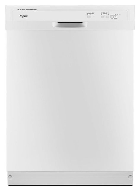 Front Zoom. Whirlpool - 24" Front Control Built-In Dishwasher with 1-Hour Wash Cycle, 55dBA - White.