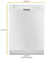 Alt View Zoom 12. Whirlpool - 24" Front Control Built-In Dishwasher with 1-Hour Wash Cycle, 55dBA - White.