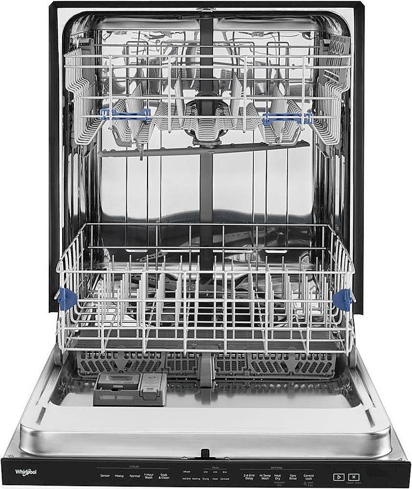 Whirlpool 24 Top Control Built-In Dishwasher with Stainless Steel Tub,  Large Capacity, 3rd Rack, 47 dBA White WDT750SAKW - Best Buy