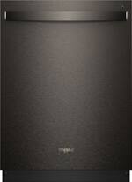 Whirlpool - 24" Built-In Dishwasher - Black stainless steel - Front_Standard