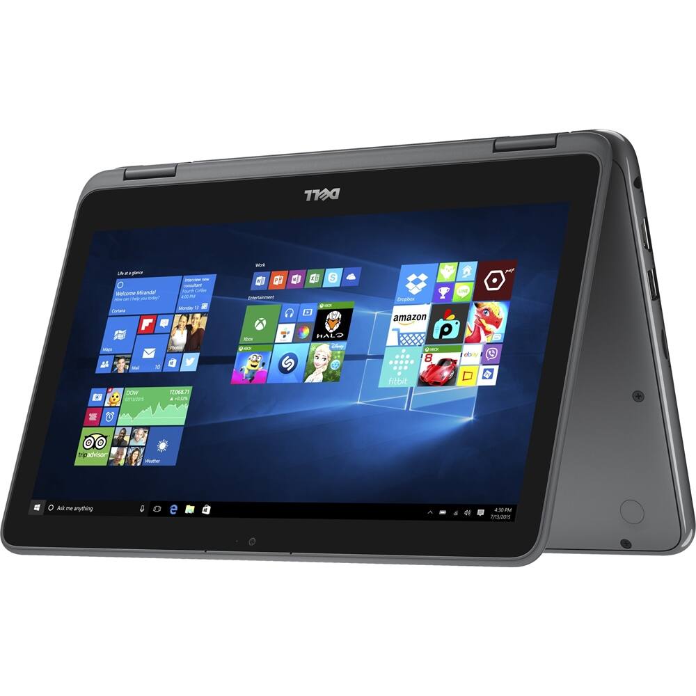 Front. Dell - Inspiron 2-in-1 11.6" Touch-Screen Laptop - Intel Pentium - 4GB Memory - 500GB Hard Drive.
