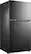 Angle. Insignia™ - 21 Cu. Ft. Top-Freezer Refrigerator - Black stainless steel.