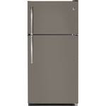 GE - 20.8 Cu. Ft. Top-Freezer Refrigerator - Slate - Front_Standard