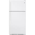 GE - 20.8 Cu. Ft. Top-Freezer Refrigerator - White - Front_Standard
