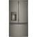 Front. GE - 27.7 Cu. Ft. French Door Refrigerator - Slate.