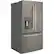 Left. GE - 27.7 Cu. Ft. French Door Refrigerator - Fingerprint resistant slate.