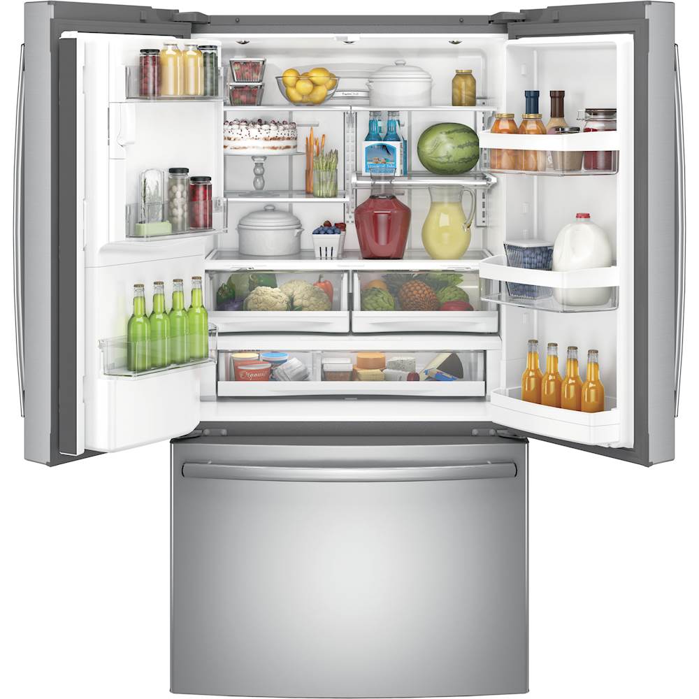 Customer Reviews: GE 27.8 Cu. Ft. French Door Refrigerator GFE28HSKSS ...