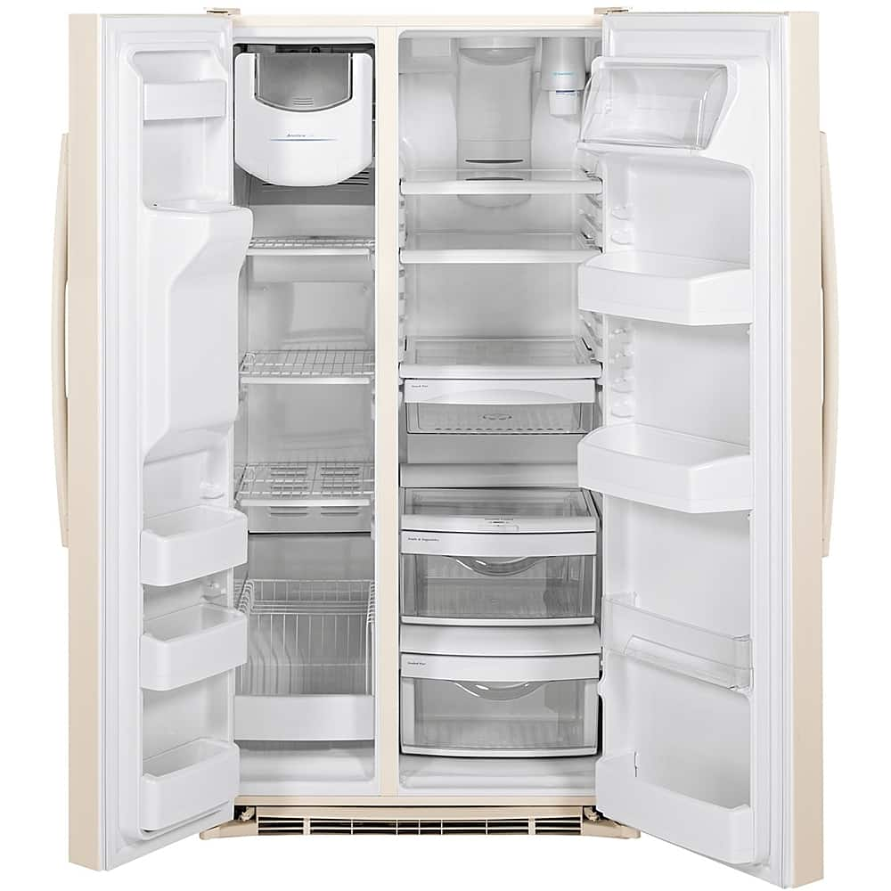 Best Buy GE 25.4 Cu. Ft. SidebySide Refrigerator High gloss bisque