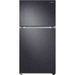 Samsung - 21.1 Cu. Ft. Top-Freezer Fingerprint Resistant Refrigerator - Black stainless steel - Front_Standard