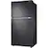 Left. Samsung - 21.1 cu. ft. Top-Freezer Refrigerator with FlexZone - Black Stainless Steel.