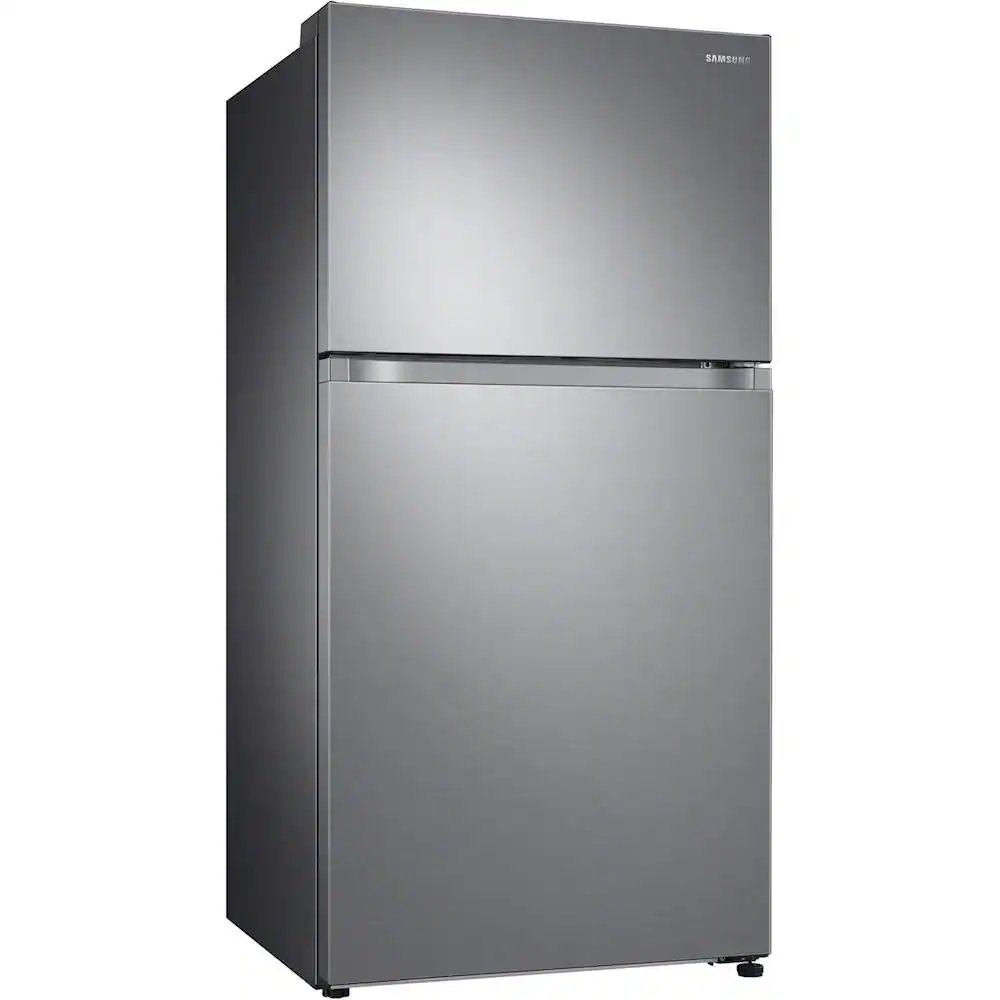 Alt View 11. Samsung - 21.1 cu. ft. Top-Freezer Refrigerator with FlexZone - Stainless Steel.